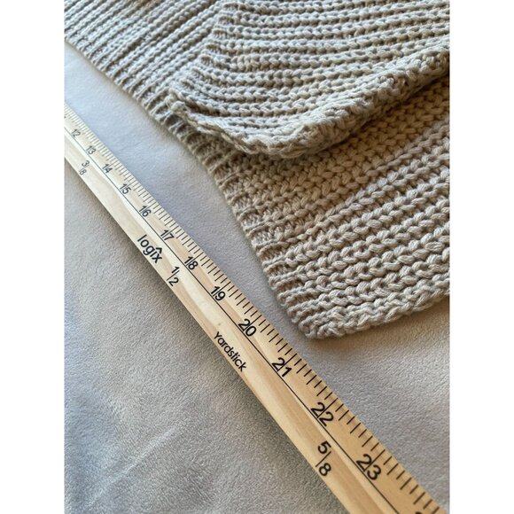 Glam Womens Oversized Chunky Knit Turtleneck Sweater NWT Beige Size M lagenlook - Picture 5 of 9